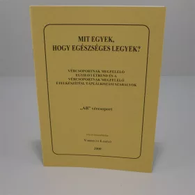 Könyv: mit egyek... "ab" vércsoport 1 db