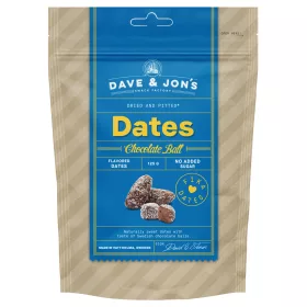   Dave & Jon's dates chocolate ball mag nélküli ízesített datolya kókuszos csokigolyó ízben, hozzáadott cukor nélkül 125 g